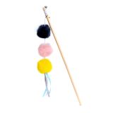 BRINQUEDO GATO STICK 3 BOLAS 45CM