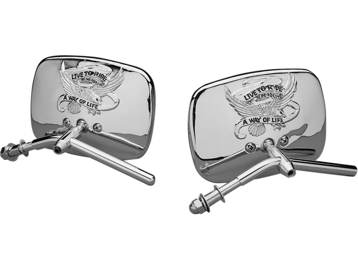 ESPELHO CROMADO "LIFE TO RIDE A WAY OF LIFE"