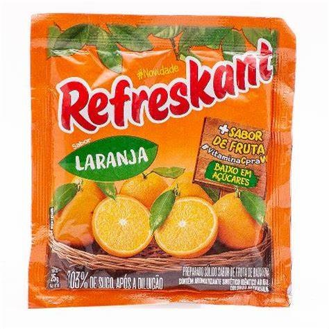 SUCO EM PO RESFRESKANTE LARANJA 25GR