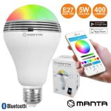 Lampada RGB E27 led BT/coluna/App 15W MANTA
