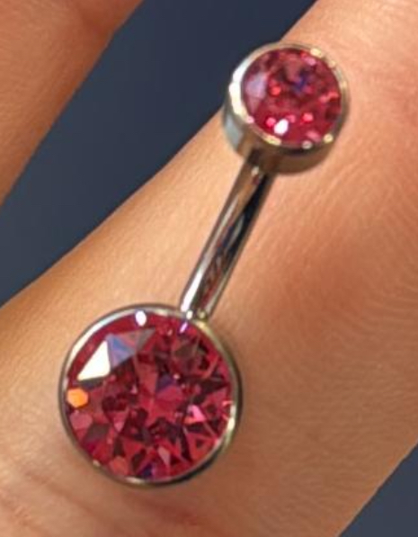 Umbigo Rosa Choque Pedra Pequena