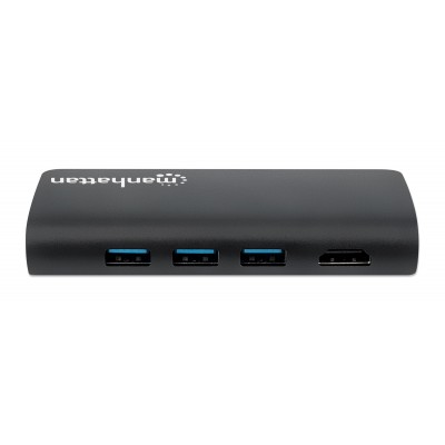 DOCK. USB-C (M) TO HDMI (F) ,VGA, 3xUSB-A, USB-C, RJ45... MANHATTAN