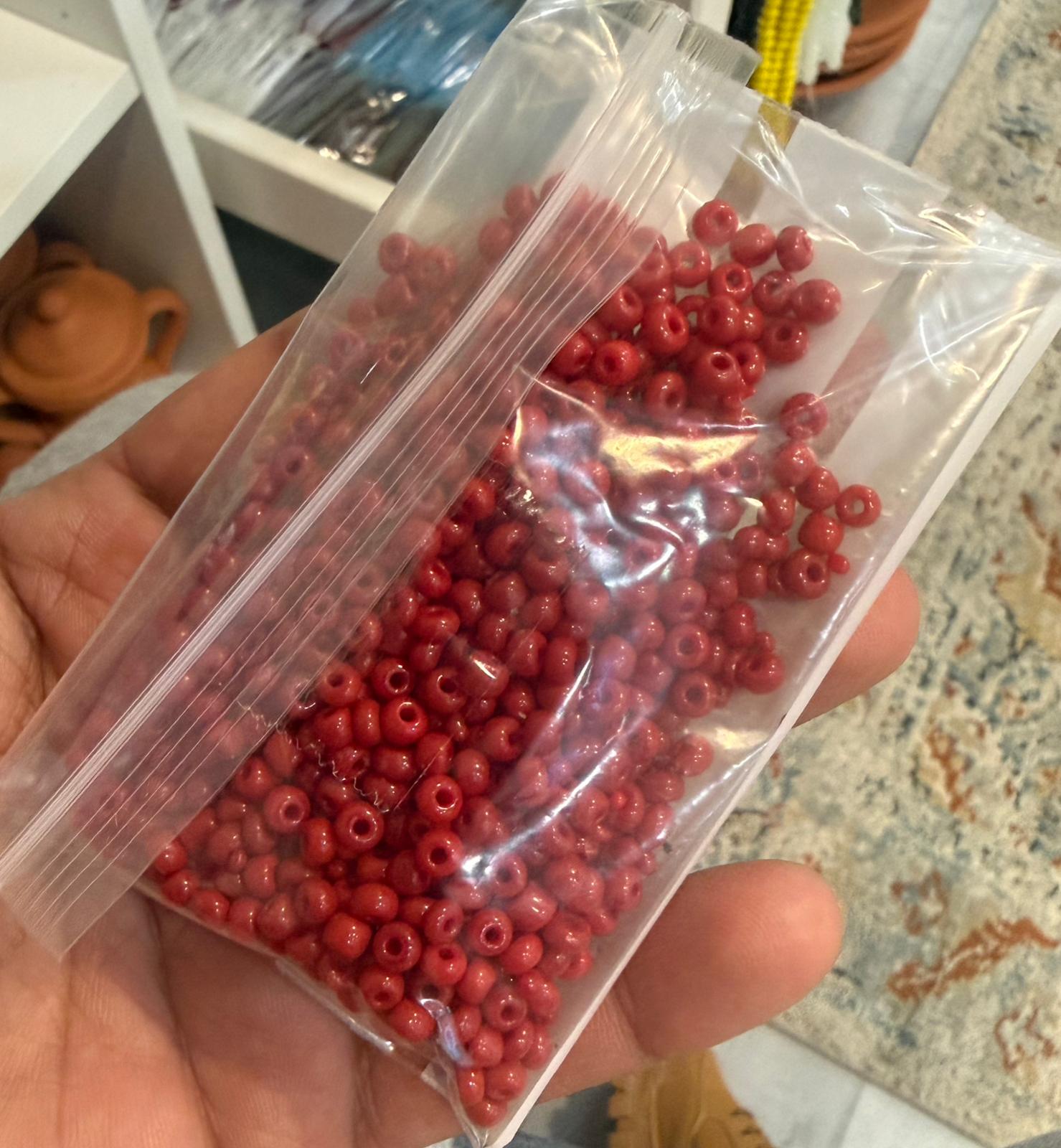 Missanga Chinesa 50g - Vermelha