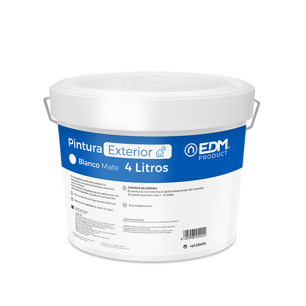 TINTA PLAST MATE EXTERIOR 4LT BRANCO EDM