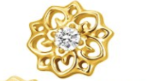 Piercing Flor Redemoinho CZ Gold