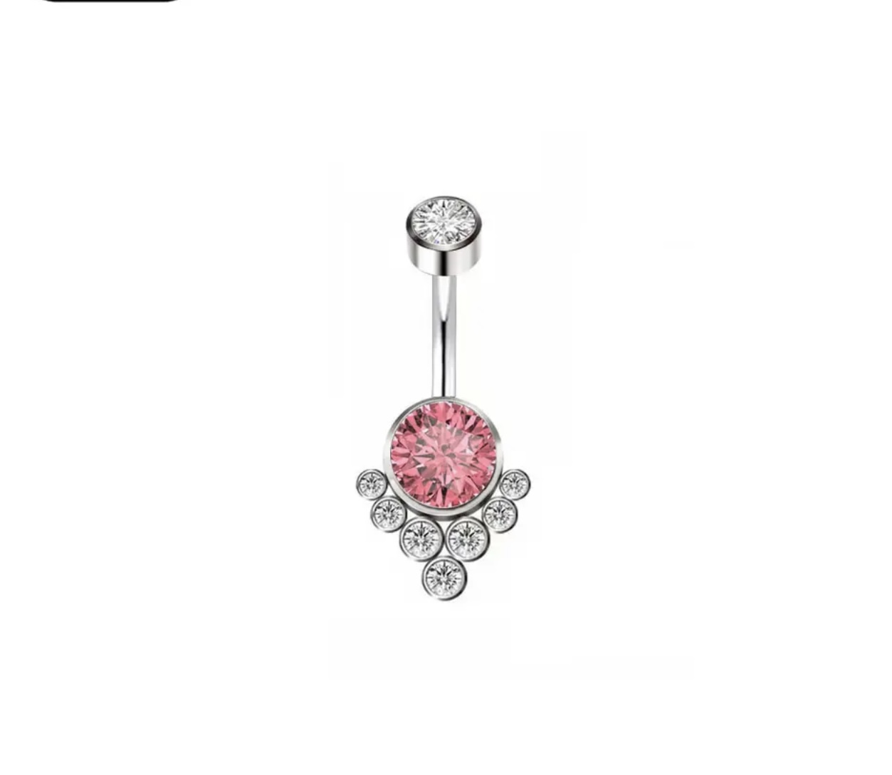 Piercing Umbigo Pink 7 CZ