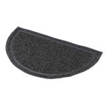 TAPETE SEMI-CIRCULAR EM PVC P/ WC 59X35 CM (ANTRACITE)