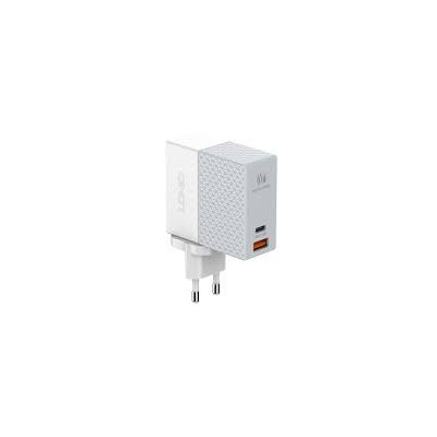 CARREGADOR LDNIO QC3.0 65W USB-C/USB-C BRANCO/CINZENTO A2620C|