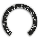 SPEEDOMETER STICKER FOR HARLEY-DAVIDSON DYNA 1995-2003 BLACK