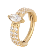 Argola Luanda Double 10m Gold 