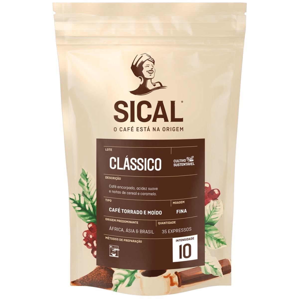 Café 5 Estrelas Moagem Normal Clássico Sical 250 Gr