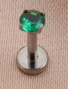 Piercing Ponto luz verde 