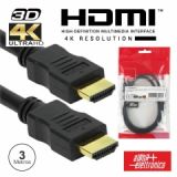Cabo HDMI ultra HD 2.0 4K alta resolução 3D 10Mt