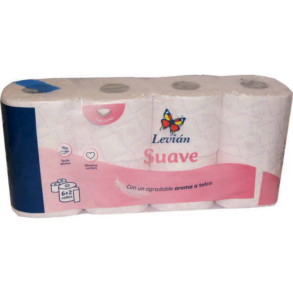 PAPEL HIGIÉNICO LEVIAN TALCO 8RLS