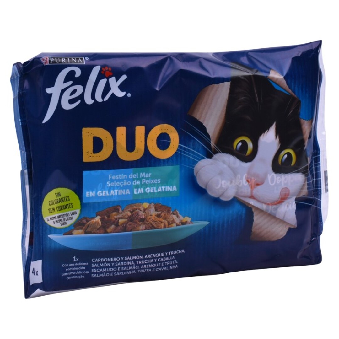 FELIX GELATINA DUO PEIXE 4X85G