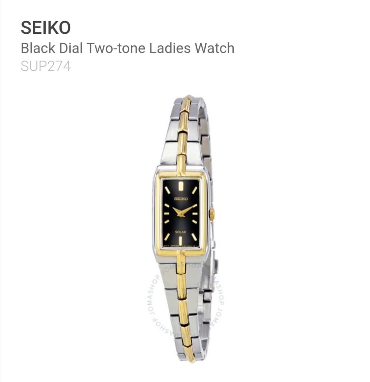 Seiko Black Dial Two - Tone Ladies