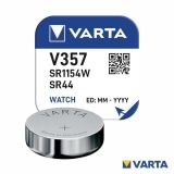 Pilha oxido prata V357/SR1154W/SR44 1.55V VARTA