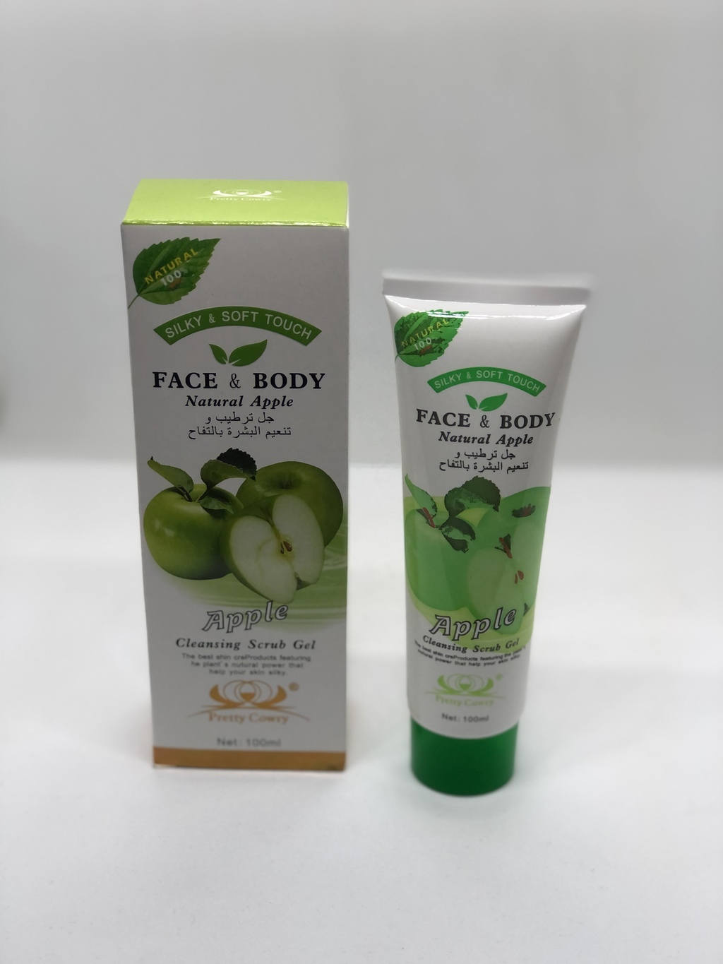 Pretty Cowry Gel Esfoliante Natural de Maçã para Rosto e Corpo - 100 ML
