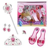 Conj. Beleza Tiara + Sapatos Princess Friends