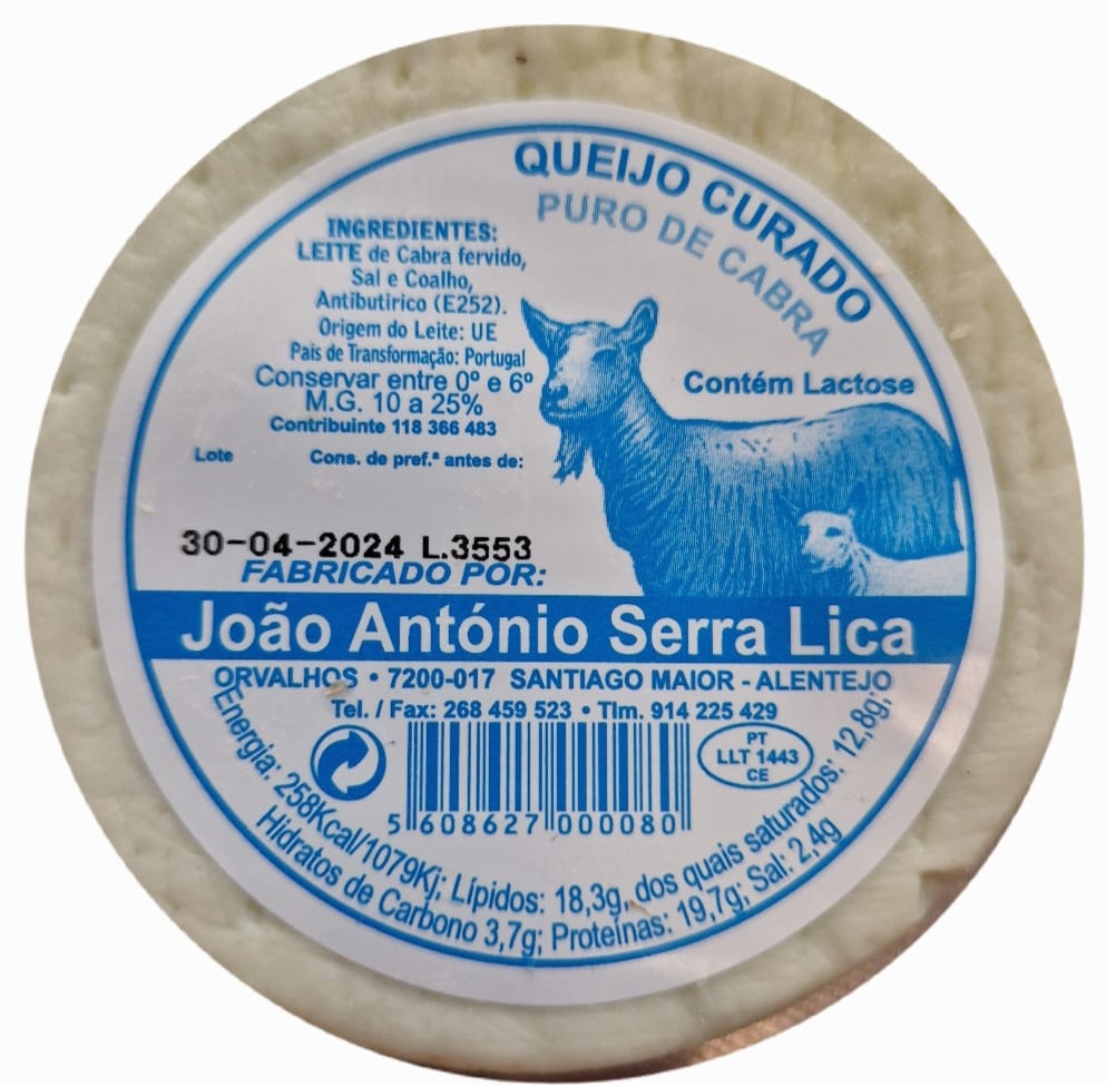 QUEIJO CABRA PURO CURADO "J.ANT. SERRA LICA" 