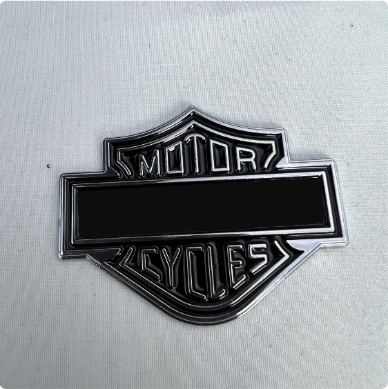 LOGO HD AUTOCOLANTE METAL CROMADO