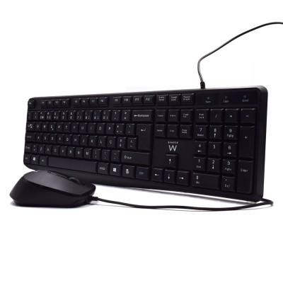 TECLADO+MOUSE EWENT SILENT C/FIO