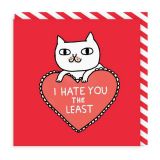 GREETING CARD SQUARE I HATE YOU THE LEAST OHH DEER
