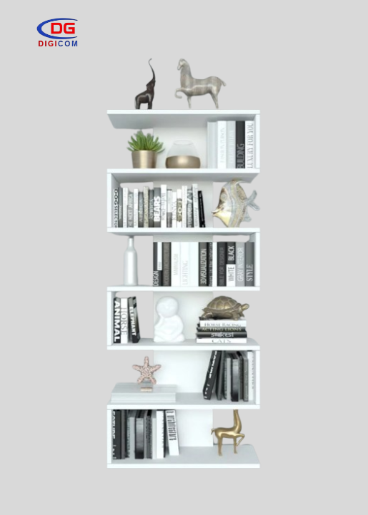 Estante decorativa zig zag 160x20x65