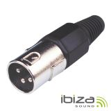 Ficha XLR 3P macho niquelado IBIZA