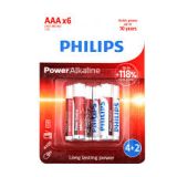 PILHAS LR03 POWER ALK AA PHILIPS BL4+2