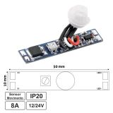Controlador mini sensor movimento p/ fita led 12/24V 8A 