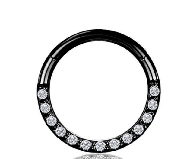 Argola Portol 8mm Preta 