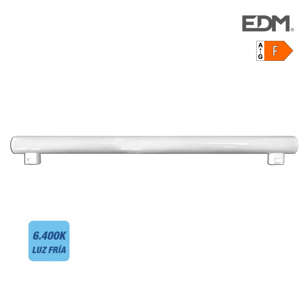 Linestra Led 2 Tomadas S14S 9W 700lm 6400K Luz Fria Ø3x50cm EDM