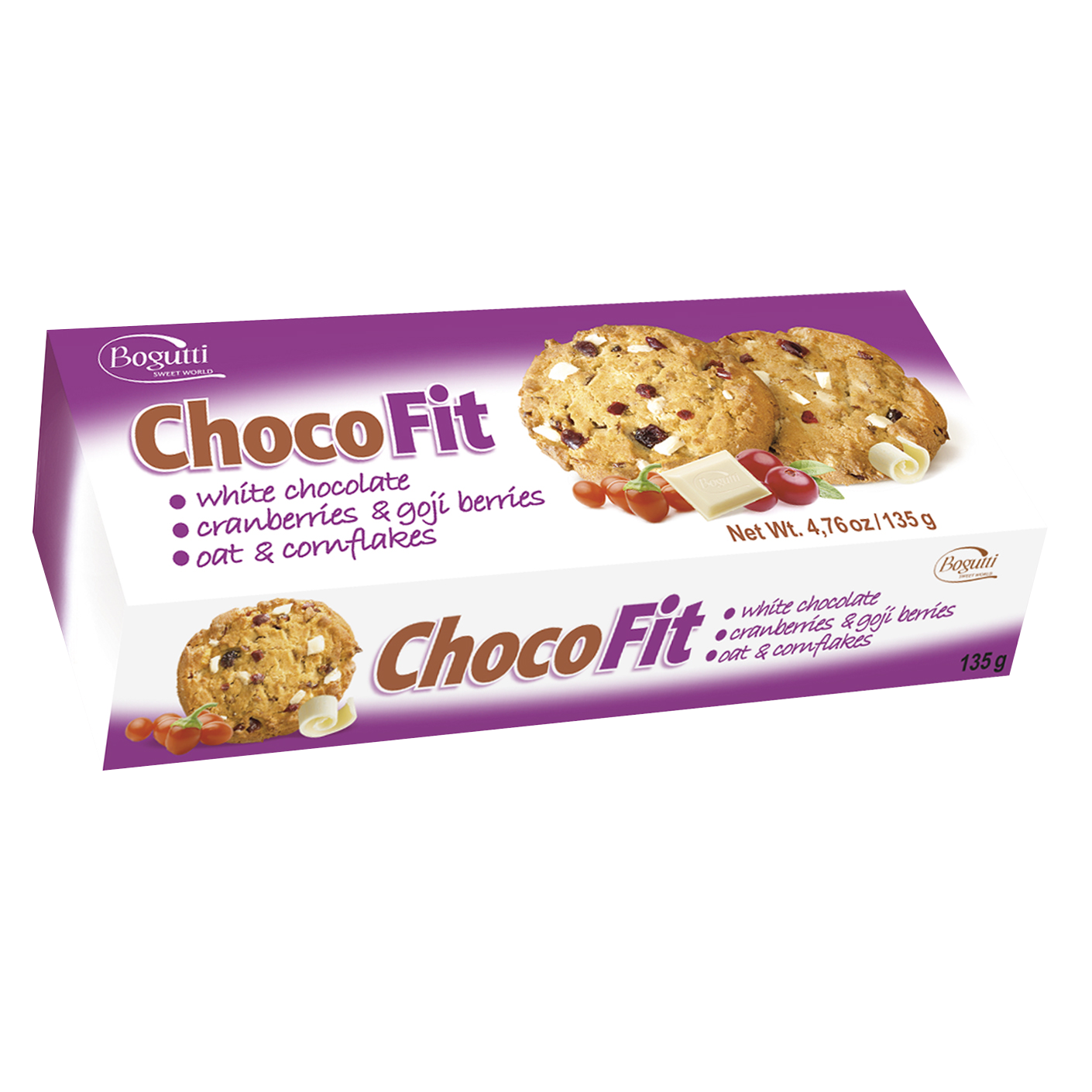 Bogutti Choco Fit Chocolate Branco e Goji 135gr