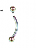 Piercing Banana RI 10mm Color 