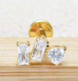 Cascata Barrinha CZ Love Gold