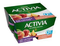 Activia LF S/Lactose 4x120ml Pessego
