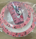 Conjunto de Refeição plástico Kuromi