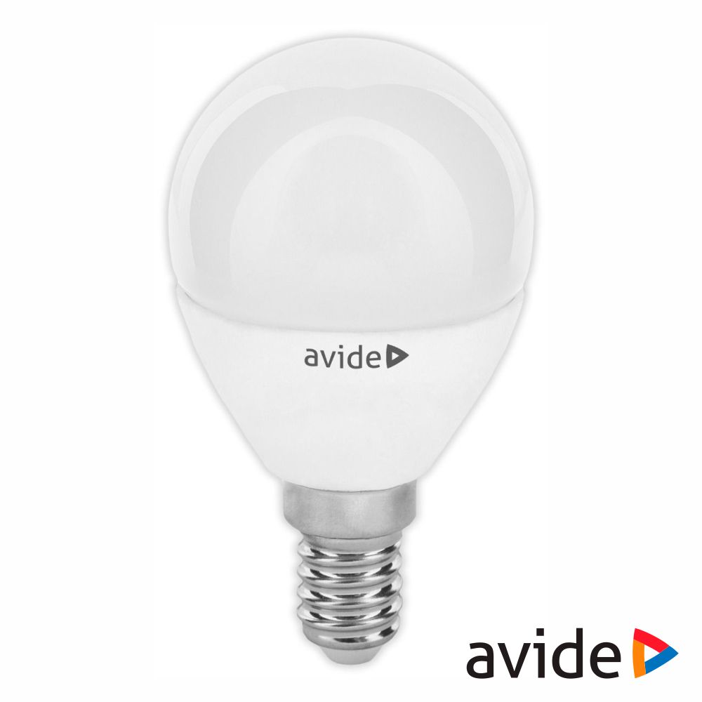 Lampada led esférica E14 7W 6400K branco frio AVIDE