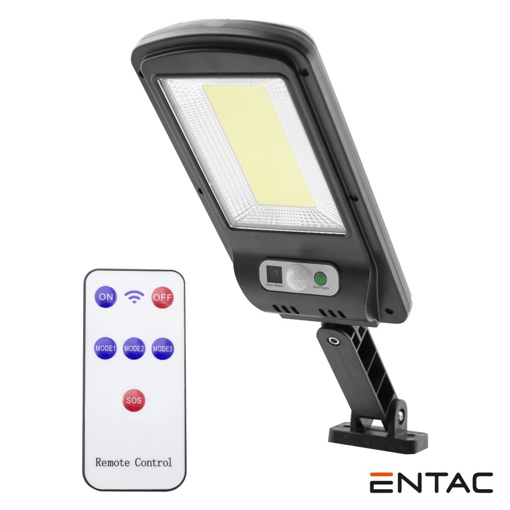 Candeeiro led solar IP65 c/sensor de movimentos c/comando ENTAC