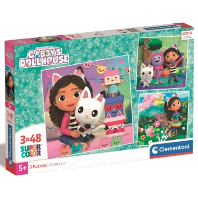 PUZZLE 3X48 GABBY´S DOLLHOUSE