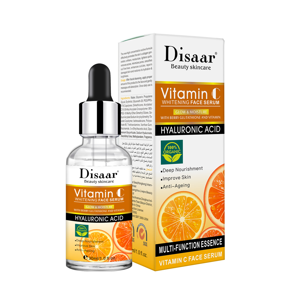 DISAAR SÉRUM FACIAL VITAMINA C ÁCIDO HIALURÔNICO 100% PURO 30ML