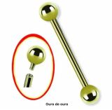 Barbell Mamilo 16mm Gold