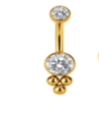 Piercing Umbigo Gold Esferas