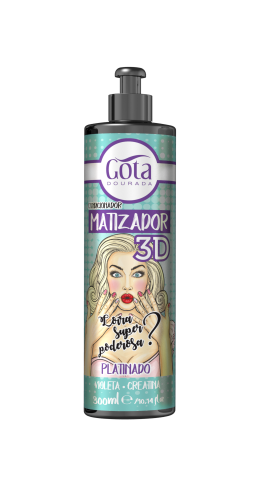 GOTA DOURADA MATIZADOR 3D PLATINADO 300Ml