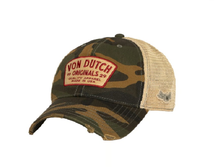 BONÉ VON DUTCH COM PADRÃO CAMUFLADO