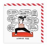 GREETING CARD SQUARE WORRIER POSE OHH DEER