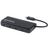 HUB USB-A (3.0) 4xUSB-A mx5 Gbps MANHATTAN