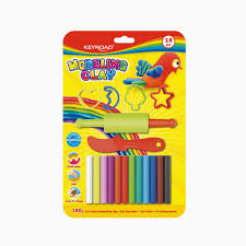 Conjunto de Plasticina (12 Plas.+Rolo+Faca+4 Moldes) KEYROAD