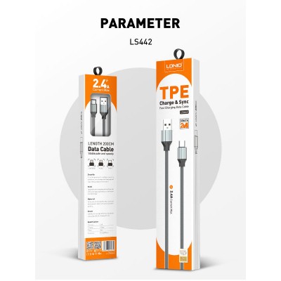 CABO LDNIO USB PARA USB-C 2M GREY